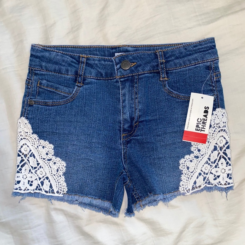 NWT- Girls Epic Threads Jean Shorts
